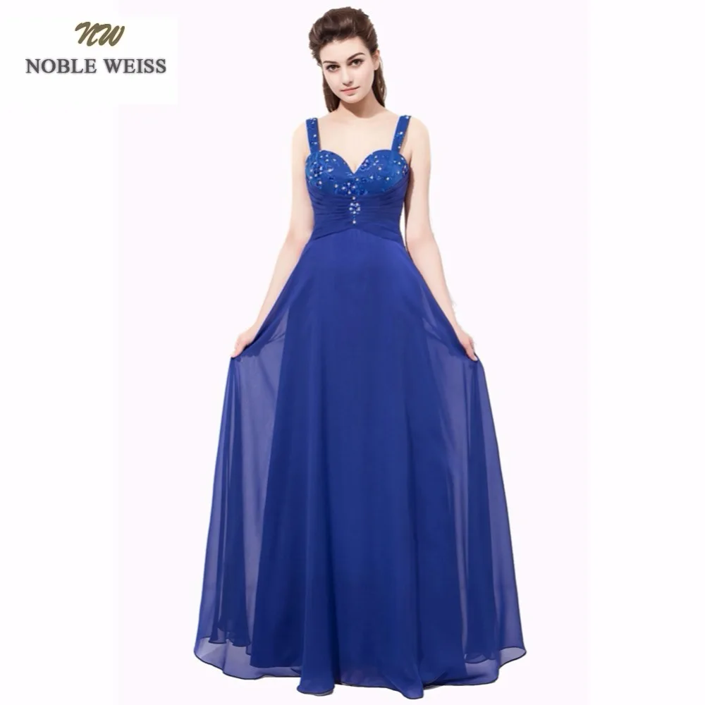 Buy NOBLE WEISS Chiffon Evening Dresses Long Royal