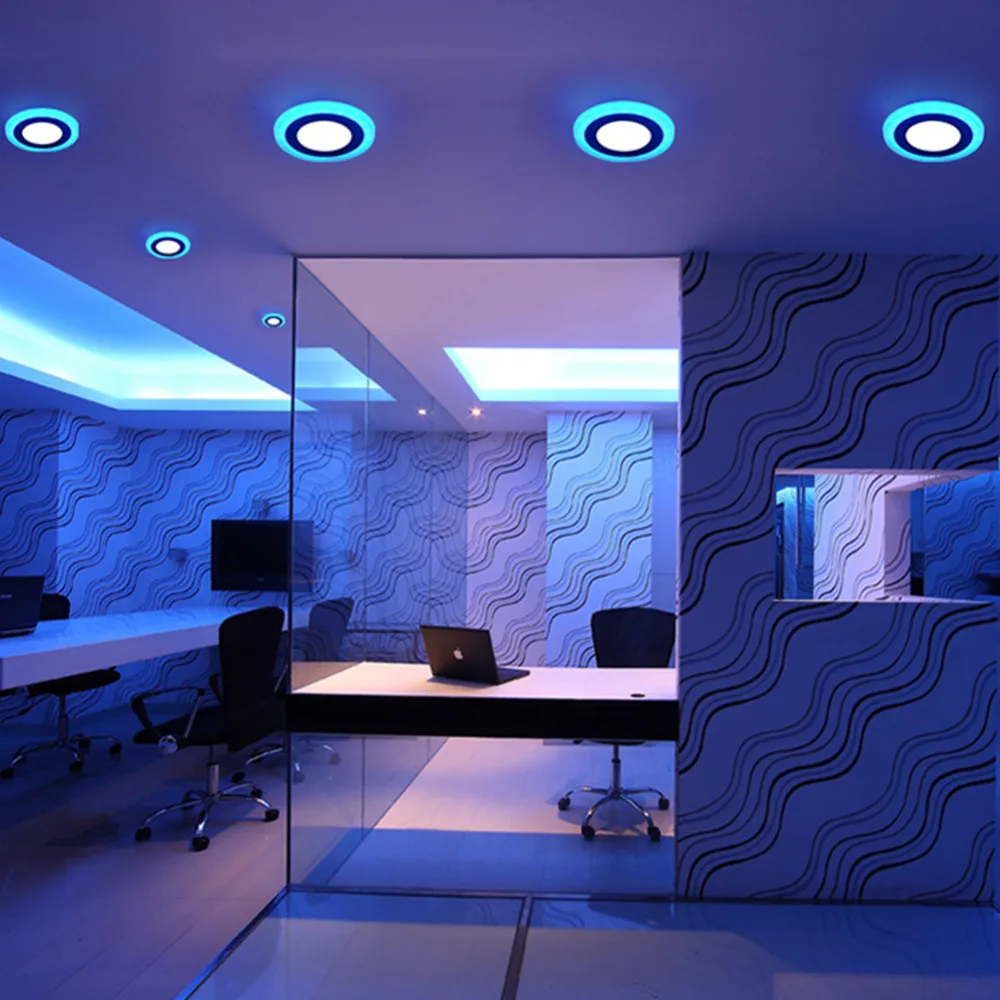 Светодиодный потолочный светильник с регулируемой яркостью, современный потолочный светильник для гостиной, спальни, кухни, 6 Вт, 9 Вт, 16 Вт, 2 цвета, встраиваемые потолочные светильники