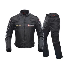 DUHAN Autumn Winter Cold-proof Motorcycle Jacket Moto Protector Motorcycle Pants Moto Suit Touring Clothing Protective Gear Set