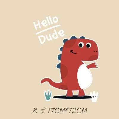 Pulaqi мультфильм Парк Юрского периода стикер железа на нашивки в виде динозавра теплопередача для мужчин футболка одежда аксессуары H - Цвет: Gun Metal