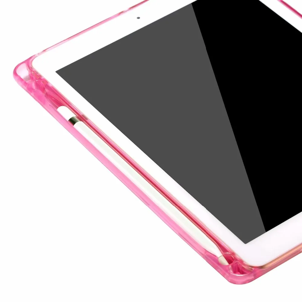 New 7.9'' Solid Clear Tablet Case for iPad mini 5 Pencil Case Transparent TPU Protective Cover for iPad mini 5 2019 Pencil Case (7)