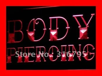 

i344 Body Piercing Tattoo Shop NEW NR LED Neon Light Light Signs On/Off Switch 20+ Colors 5 Sizes