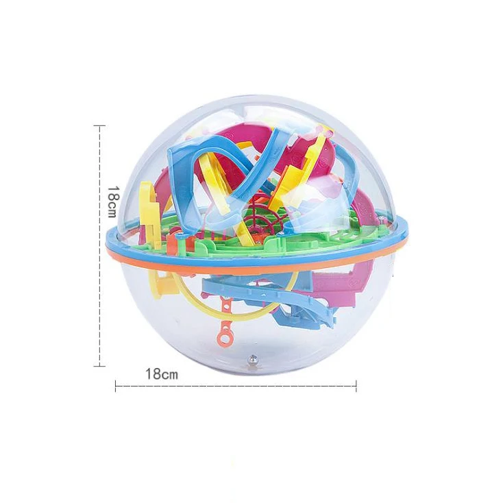 3D puzzle maze ball balance game intelligence toy 3D three-dimensional beads education children's educational toys gift，6 sizes - Цвет: E