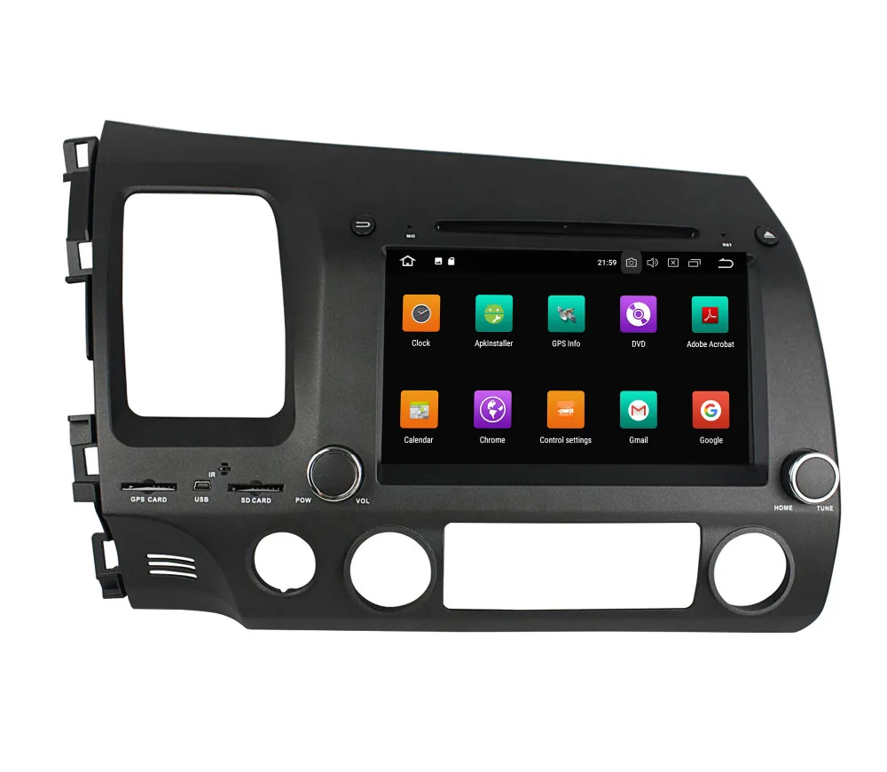 Sale Octa core 4G RAM Android 8.0 Car DVD Player For Honda Civic 2006 2007 2008 2009 2010 2011 Car Radio GPS Navigation Wifi 4G 2