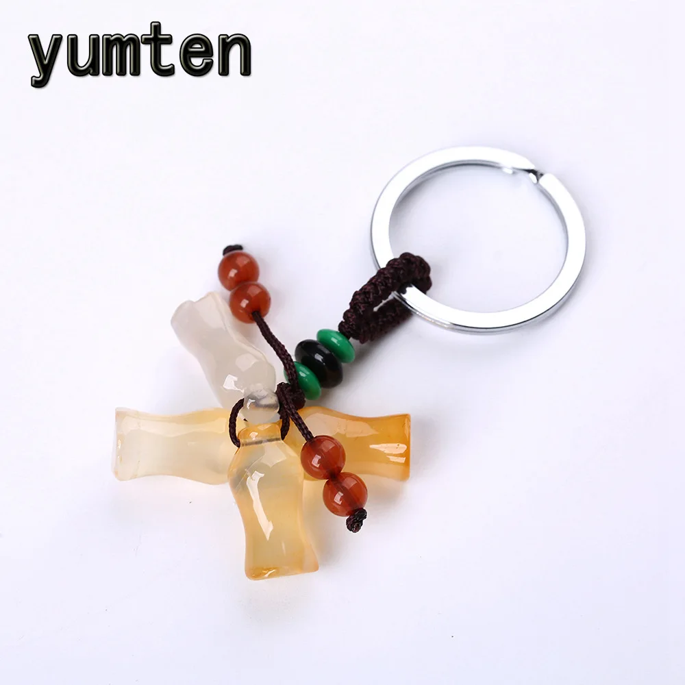 

Yumten Stone Key Chain Stainless Steel Key Ring Bag Charm Crystal Keychain Handbag Charm Cute Keychain Handmade Diy Accessories