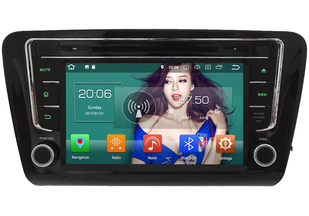Excellent KLYDE 8" Octa Core 4G WIFI Android 8.0 7.1 4GB RAM 32GB ROM Car DVD Multimedia Player Stereo Radio For Skoda Octavia 2014 2015 0