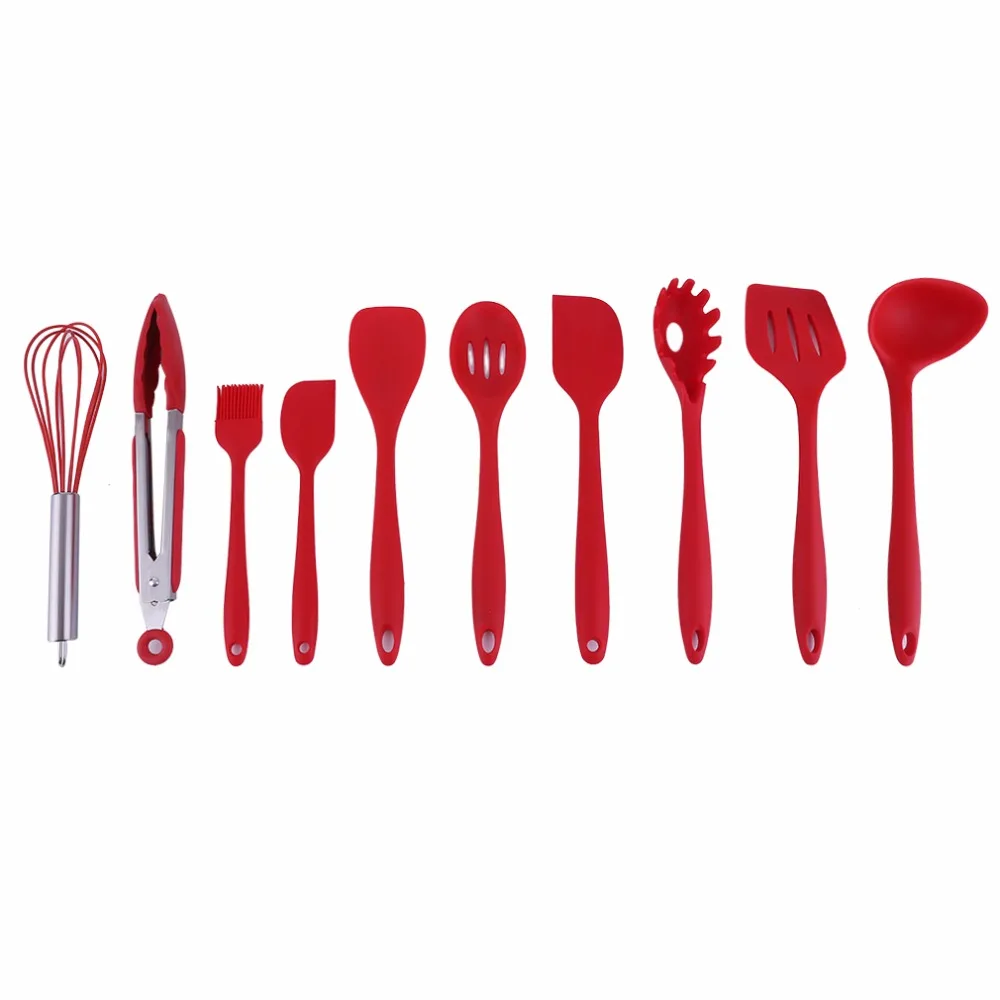 10Pcs/Set Home Kitchen Silicone Cooking Utensil Set High Temperature Resistant Kitchen Tool Set Cooking Tools 10Pcs/Set Home Kitchen Silicone Cooking Utensil Set High Temperature Resistant Kitchen Tool Set Cooking Tools