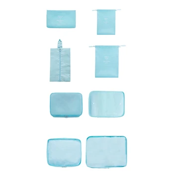 

8Pcs Travel Storage Bag Set For Clothes Luggage Packing Square Organizer Suitcase