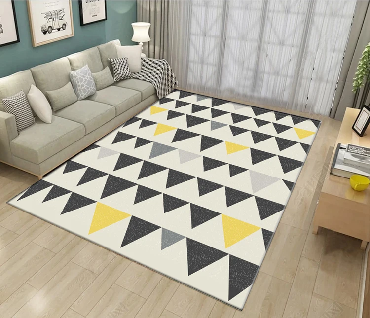Скандинавском стиле 3D печать Геометрическая серия ковер гостиная диван журнальный столик нескользящий коврик спальня коврик для обучения свадебное украшение