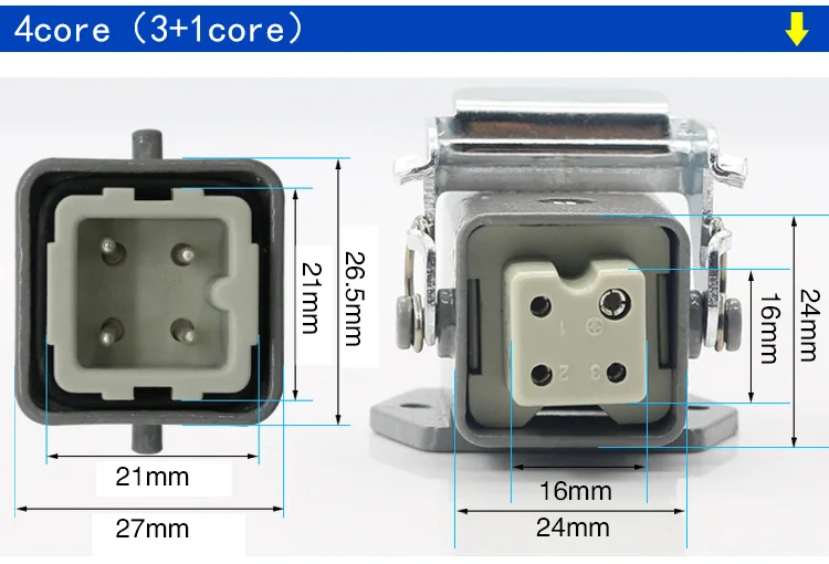 Сверхмощный разъем 4 ядра(3+ 1) 5 ядер(4+ 1) 6 ядер(5+ 1) 8 ядер(7+ 1) газовая пробка 250v-005-4 Подключите авиационную вилку к hori
