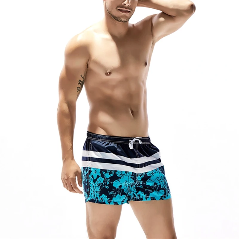Новые мужские повседневные шорты для плавания быстросохнущие шорты пляжная одежда для плавания Шорты на шнурке - Color: LH