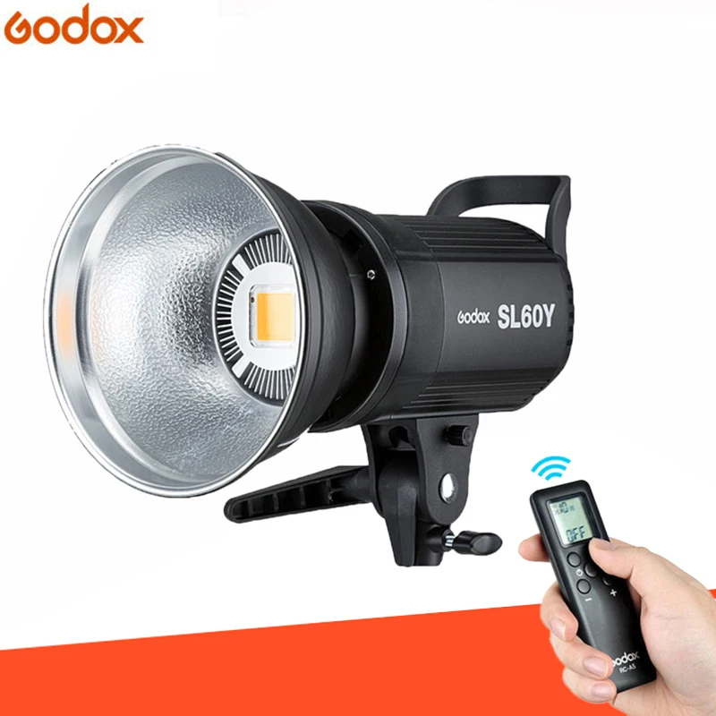 Фото студия Godox SL-60Y CRI 95 + LED Видео свет SL60Y желтый 3300K версия 60WS Bowens крепление пульт