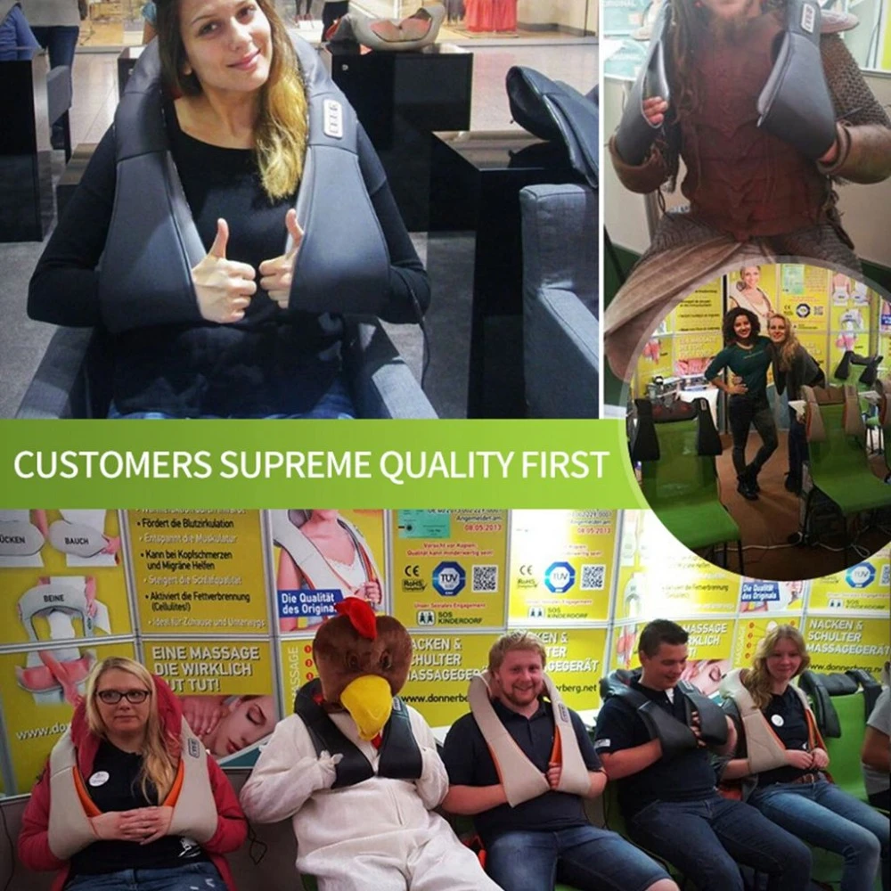 JinKaiRui Multifunction U Shape Electrical Shiatsu Back Neck Shoulder Massager Vibration Jade Infrared Heating Massage Shawl New