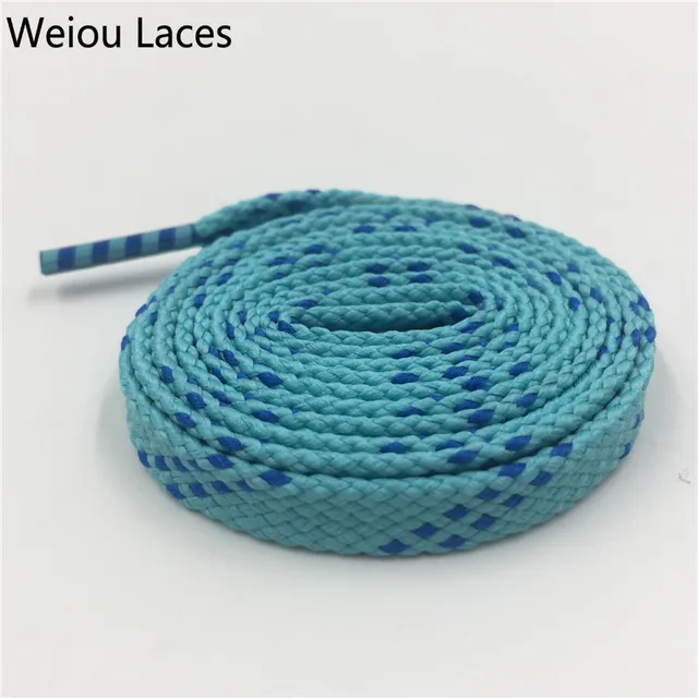 blue flat shoelaces