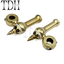 Латунный мотоцикл копье офсетное 4 дюймов руль стояк 22,2 мм " Универсальный для Harley Chopper Кафе Racer на заказ Ручка Крепление для бара