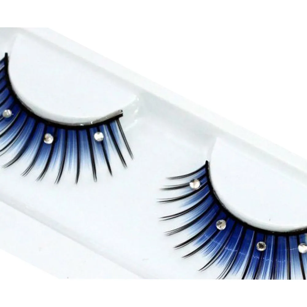 

Fashion Women Soft Simulation Rhinestones Stage Fake Eyelashes F904