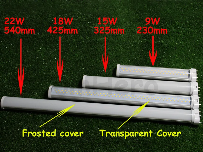 4 pin led 2g11 led ламповый светильник 9 Вт 12 Вт 15 Вт 18 Вт 22 Вт SMD2835 36 Вт ампулы 2g11 прозрачная крышка матовая крышка 85-265 в теплый/холодный белый