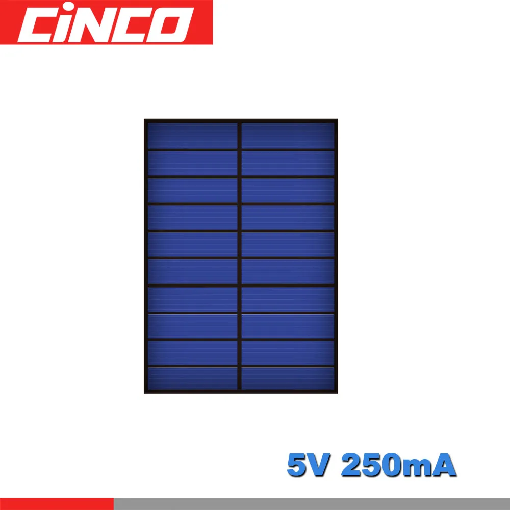 Поли Панель Солнечный 5V 1,25 W 250mA Стандартный эпоксидной батареи из монокристаллического кремния DIY батарея заряд энергии Модуль Мини Солнечная батарея игрушка