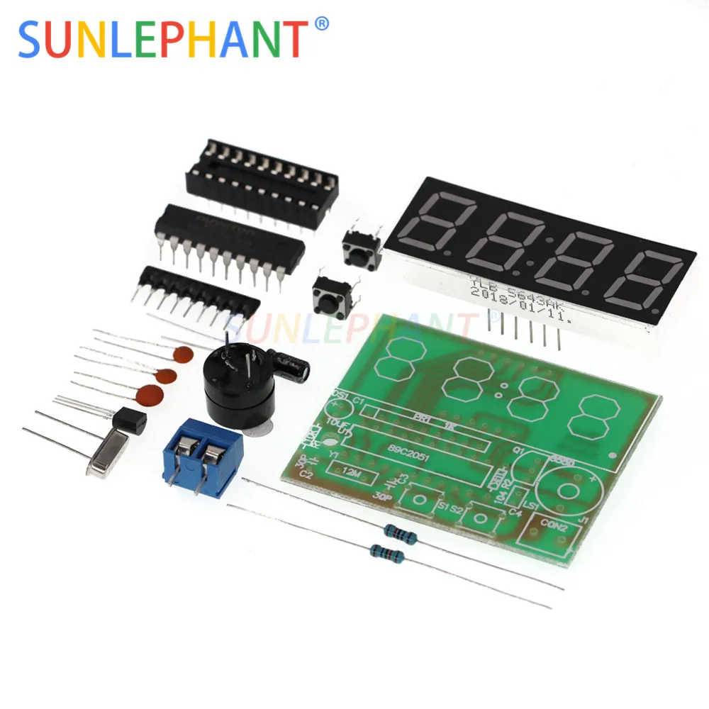 Высокое качество C51 4 бита электронные часы электронный производственный Набор DIY наборы C51 электронные часы