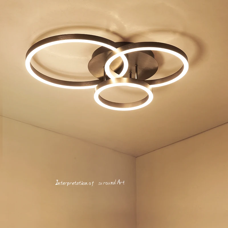 

UMEILUCE Free Shipping Modern LED Ceiling Light Flush Mount Lamp Aluminium Brushed for Living Bed Room 90-265V Input