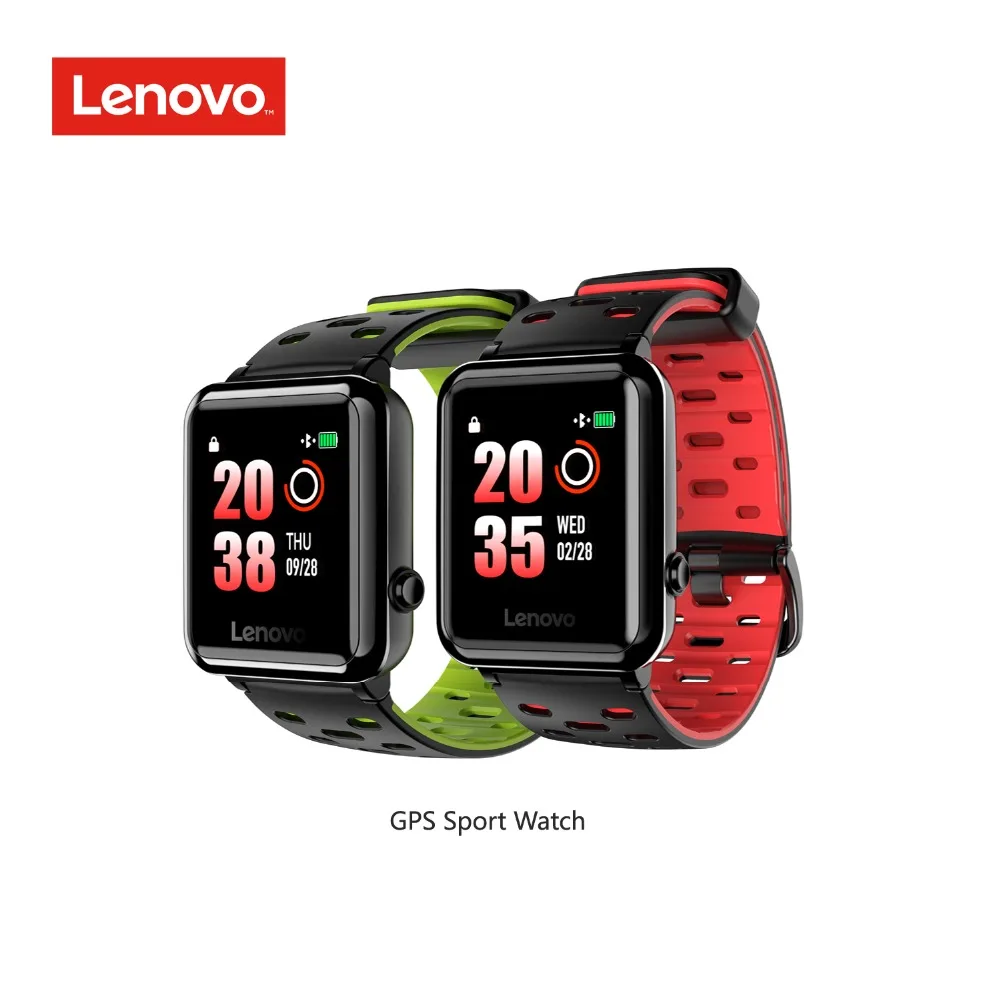 

Lenovo smart watch Fitness Tracker GPS Sports 1.28 Memory color LCD Heart Rate 5ATM 30days Long battery life Motion Multi-dial