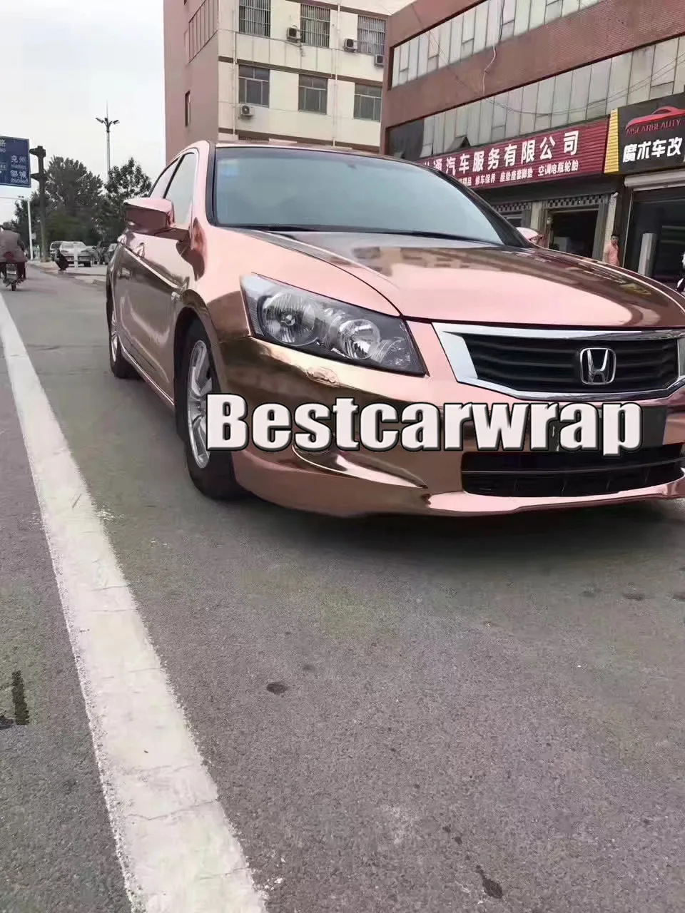 2017 New Rose Gold chrome Vinyl Wrap For Car Wrap Styling