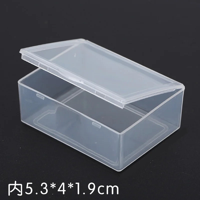 Бесплатная доставка прозрачные пластиковые маленькие квадратные коробки упаковочная коробка для хранения с крышкой для ювелирных