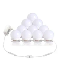 Косметическое зеркало для макияжа, светодиодный пояс, 10 шт., лампы, регулируемый заполняющий светильник, USB порт, платье, настольный диммер, женский аксессуар для спальни