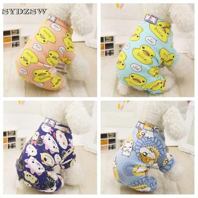 Cute Printed Pet Clothes Small Dog Jumpsuit Rompers Chihuahua Pet Hoodie Coat for Dogs Cats Super Soft and Warm Puppy Dog Costume XS S M L XL1