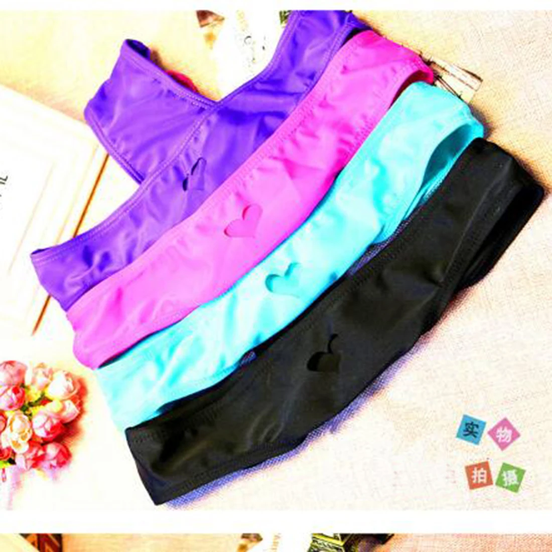 

Swimming Lovely Women heart-shaped version of the triangle hollow Brazilian Sexy Bikini Swimwear Cut Out Bottom Beachwear