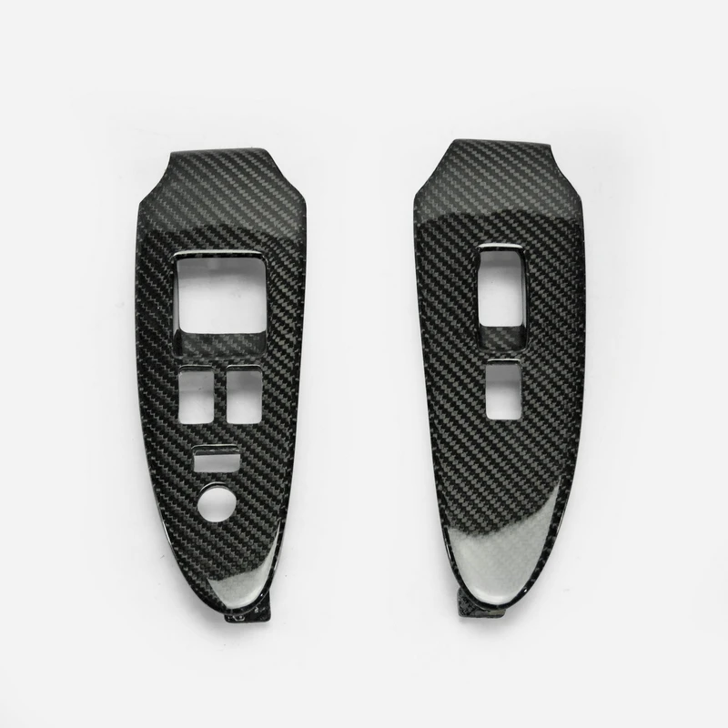 

Car-styling For Nissan 2009+ 370z Z34 LHD Carbon Fiber Window Switch Cover Stick On Type Glossy Finish Inner Control Panel Trim