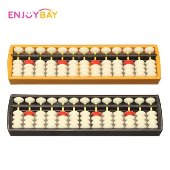 Enjoybay 13 Digits Plastic Abacus Arithmetic Soroban Math Learning Caculating Tools Wooden Frame Abacus Soroban Mathematics Toy