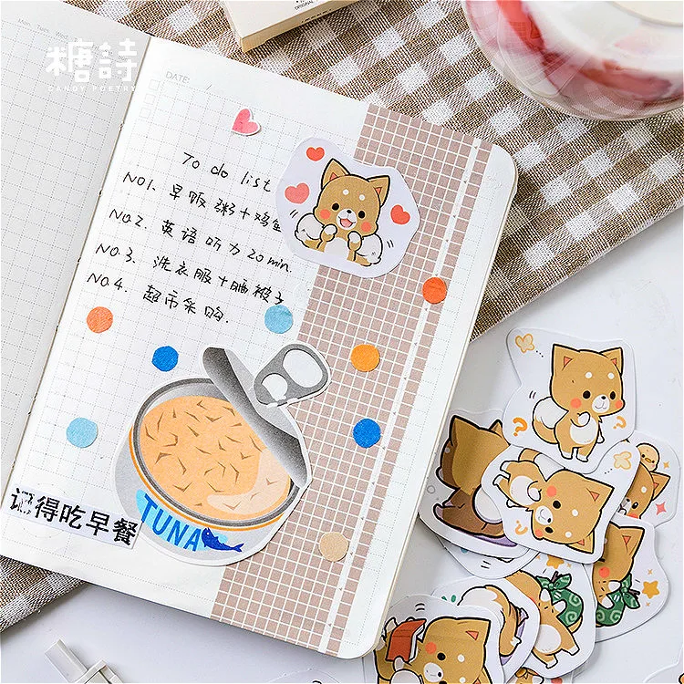 45 шт./упак. Косплей Shiba Лисья Секретная служба (Inu стикеры декоративные наклейки