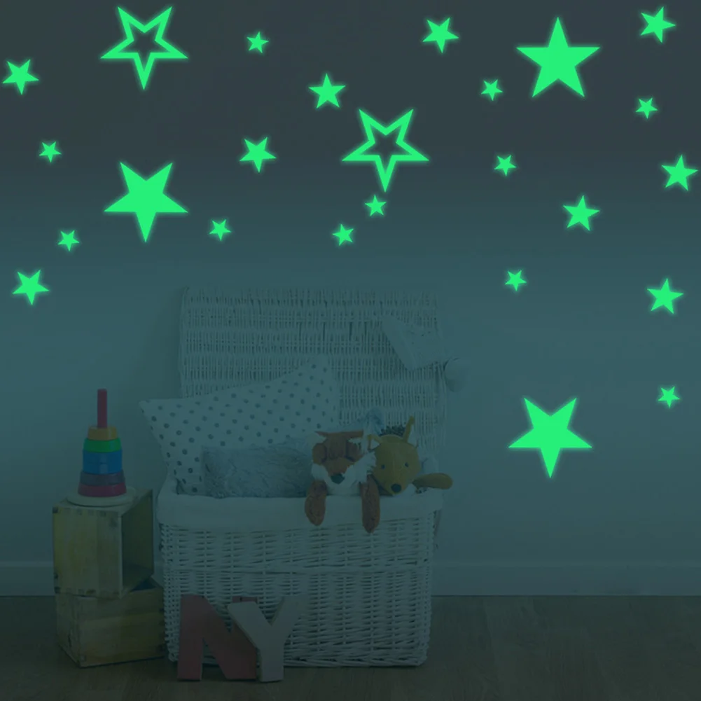 Luminous Wall Sticker Stars Glow For Kids Rooms Glow in the Dark Home