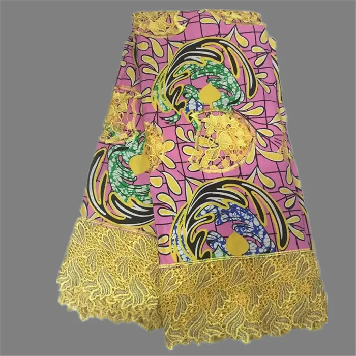 Excellent wax cord mesh material African real wax lace fabric for party dress (6yards/lot) WLF81