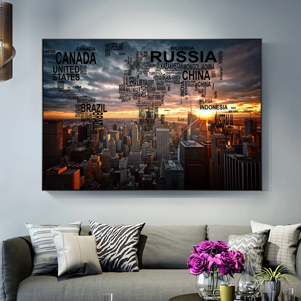 Эмпайр Стейт Нью Йорк небоскребы рассвет восход солнца Wall Art Печать на холсте