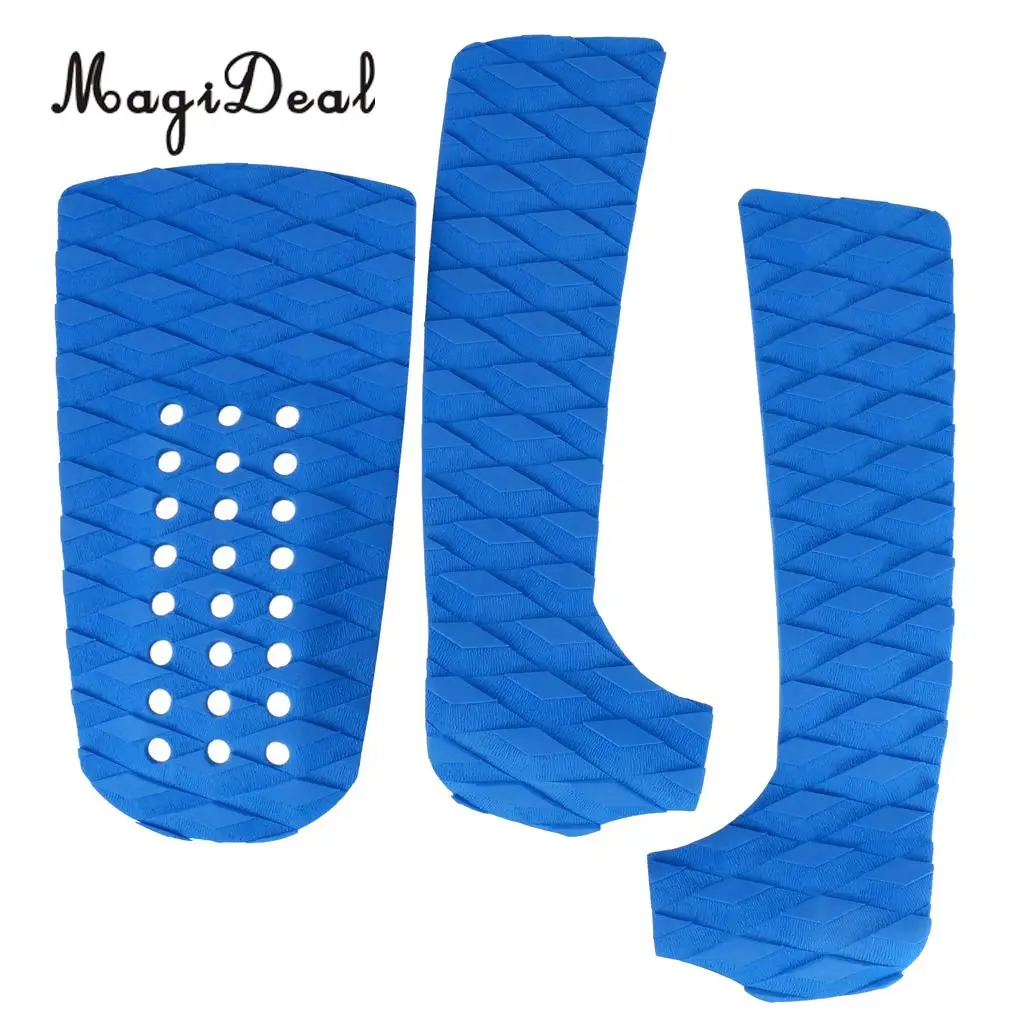 MagiDeal Professional 1 Set of 3Pcs Anti-Slip EVA Foam Surfboard Traction Tail Pads Surfing Surf Deck Grips Shortboard Accessory