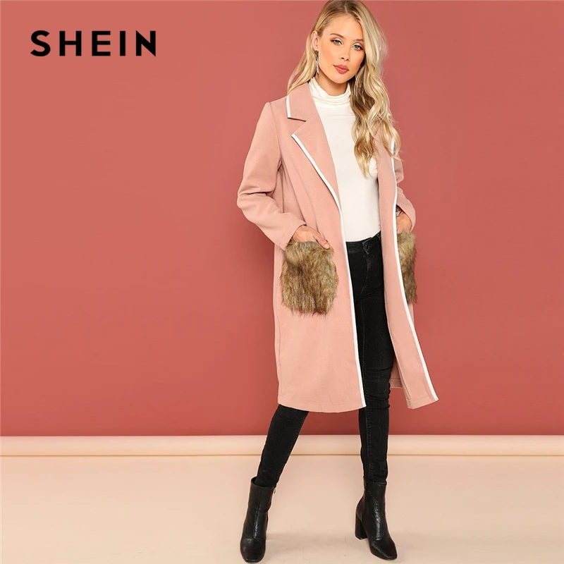 Buy SHEIN Pink Elegant Office Lady Weekend Casual