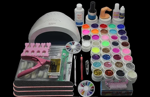 Lâmpada do Unha Embeber-fora Polonês Topo & Base Cabolsa Unhas Kit 48w 36 Cores Arte Ferramentas Conjuntos Manicure Conjunto N311 Pro Gel Mod. 1305473