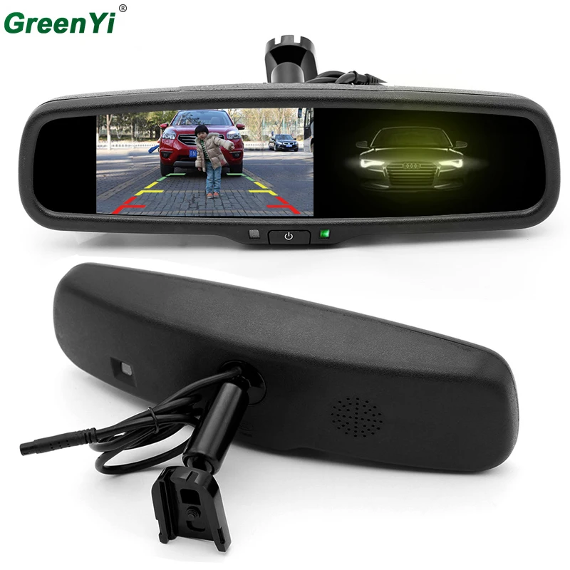 

4.3" Auto Dimming Mirror Rearview Mirror Monitor with Original Bracket 2CH Video Input For Parking Monitor Assistance