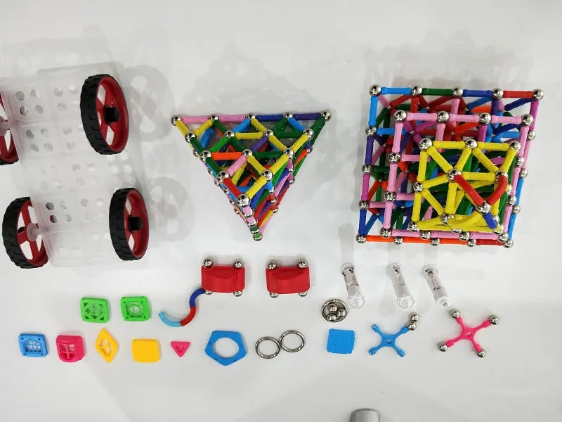 Магнитные дизайнерские блоки магнитные палочки шарики магниты бусины бары Развивающие DIY Строительные наборы для детей Создание детей