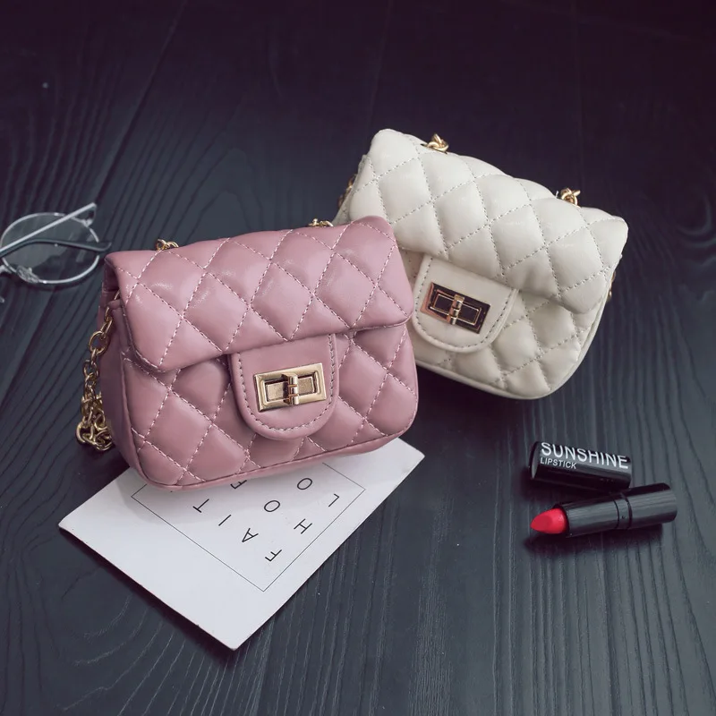 

Crossbody Bags For Women 2019 New Fashion Mini Bag PU leather Rhombic Chain Bag Luxury Female Designer Shoulder Messenger Purse
