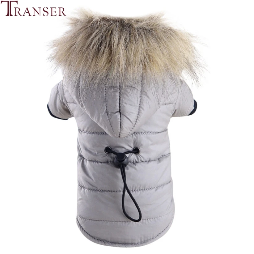 

Newly Design Windproof Warm Dog Cotton Down Parkas Cold Winter Fur Collar Pet Dog Hoodies Coat Dog Jackets for small Dogs 81031