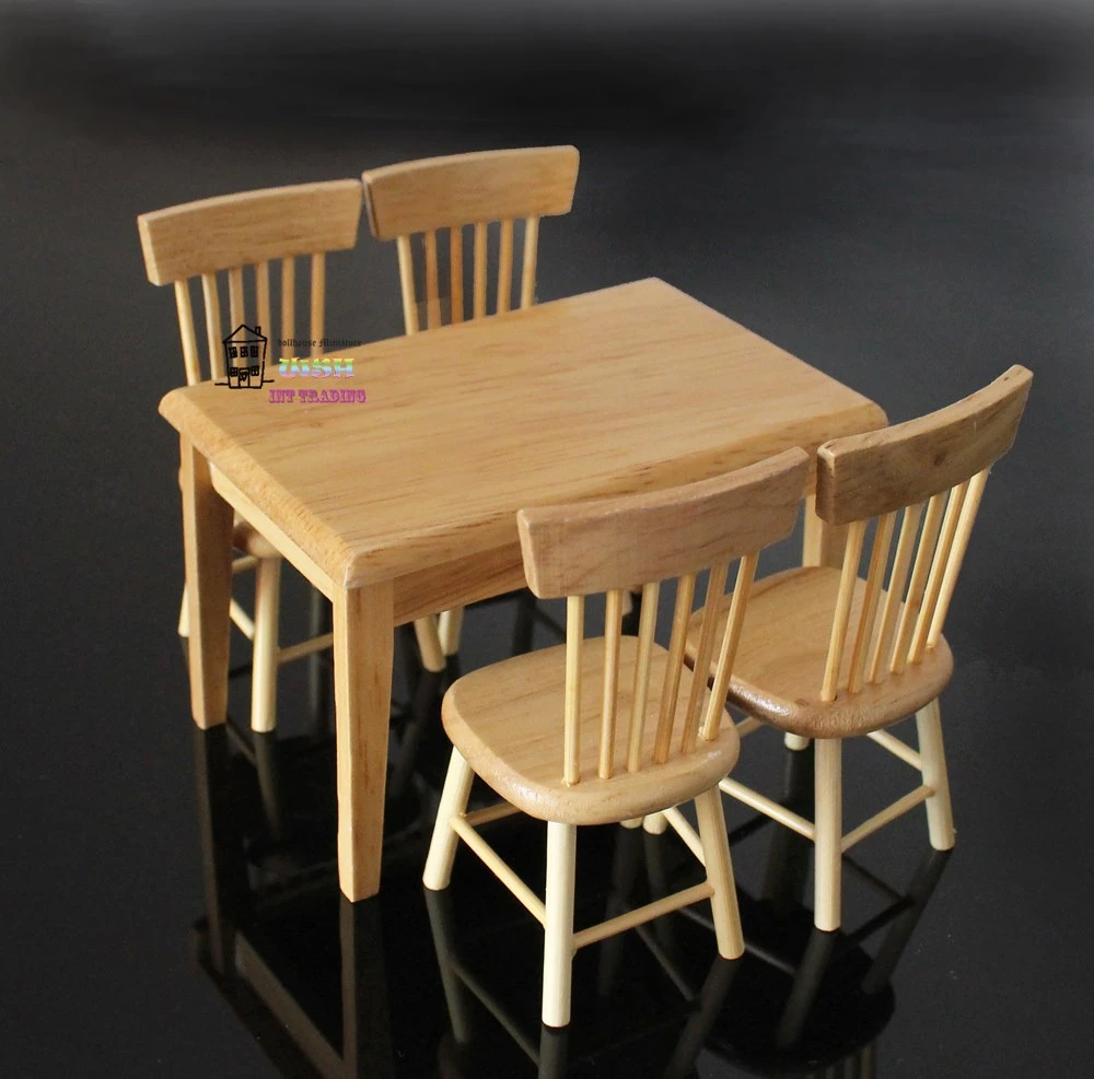 1//12 Maison De Poupée Miniature Meubles Salle À Manger En Bois Chaise