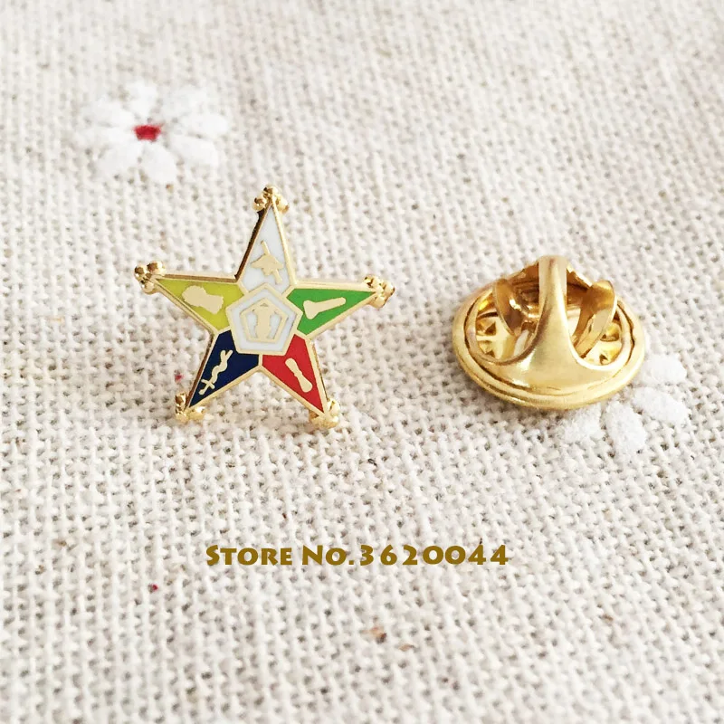 

20pcs Masonic Lapel Pin Badges Freemasons Masonry Customized Brooches and Pins Order of the Eastern Star Patron Lapel Pin Craft