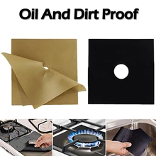 4 шт./компл. газа протекторы для плиты крышка газовая горелка охватывает 27x27 см плита очистить коврик для очистки коврик, кухонные инструменты