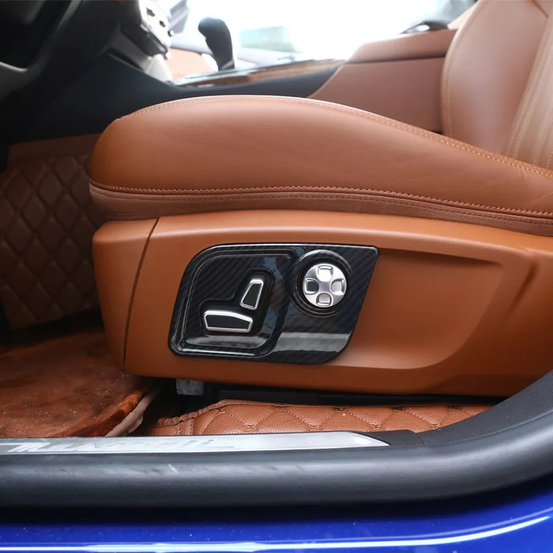 Углеродное волокно стиль ABS пластик для Maserati Levante для Ghibli для Quattroporte автомобиль-Стайлинг сиденье боковое украшение для рамки крышка отделка
