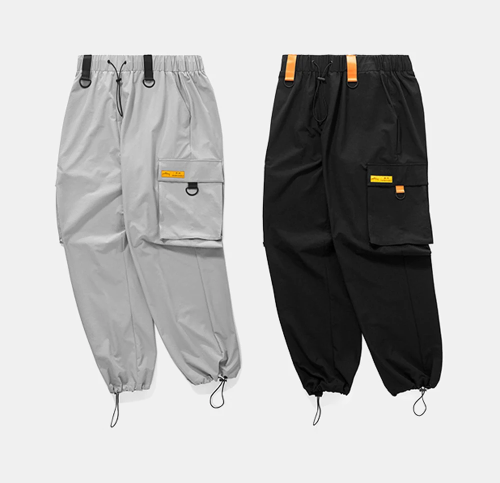 

2018 Men Women Elastic Waist Patchwork Track loose Pants Vintage Hip Hop Windbreaker Streetwear Trousers Harem Pants