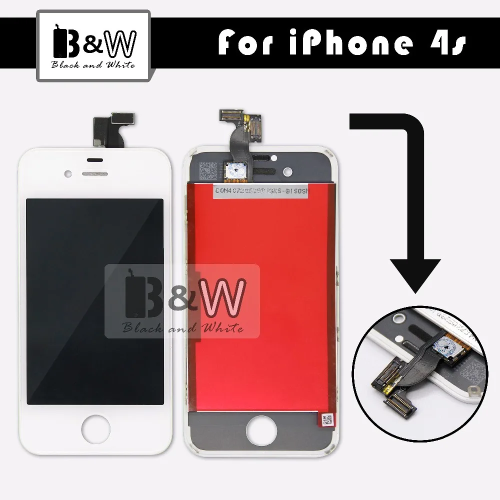Prix pour Meilleure qualité grande emballage de qualité supérieure blanc noir pièces de rechange pour iPhone 4S LCD Screen Display assemblée complet Prix pour Meilleure qualité grande emballage de qualité supérieure blanc noir pièces de rechange pour iPhone 4S LCD Screen Display assemblée complet