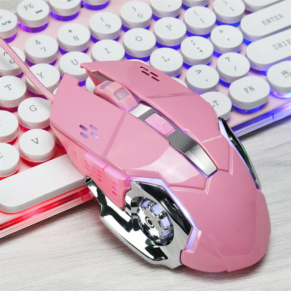 VicTsing Q123 Professional Wired Gaming Mouse 6 Button 3200 DPI LED Optical USB Computer Mouse Gamer Mice Game Pink Mouse For PC (8)